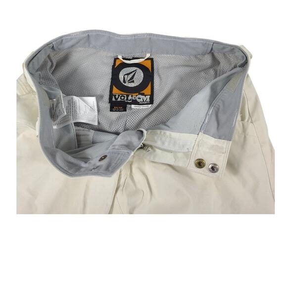 Volcom Cream White Snowboard Ski Snow Pants Adjustable Waist XS 29 - Picture 6 of 8